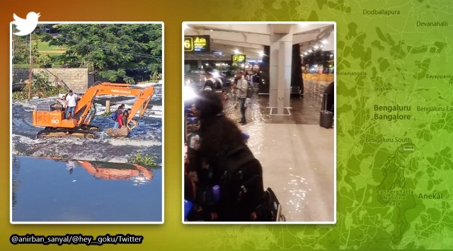bangalorefloods, bangalore rains, bangalore, flood in bangalore, bangalore roads, indian express