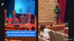 Little boy cheers mother during graduation, son cheers mom during graduation ceremony, viral video young boy cheers mother on graduation, viral wholesome videos, young son cheers mom on nursing school graduation, Indian Express