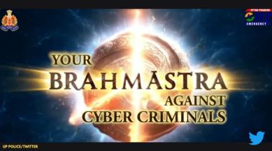 Brahmastra, Brahmāstra: Part One – Shiva, UP police Brahmastra, Uttar Pradesh police tweets Brahmastra cyber safety, UP police viral tweets, Indian express