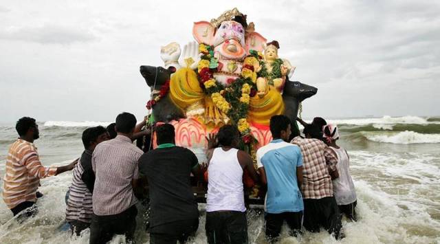 Seventeen routes have been identified to immerse idols set up in areas that fall under Greater Chennai Corporation.  (Express file photo)