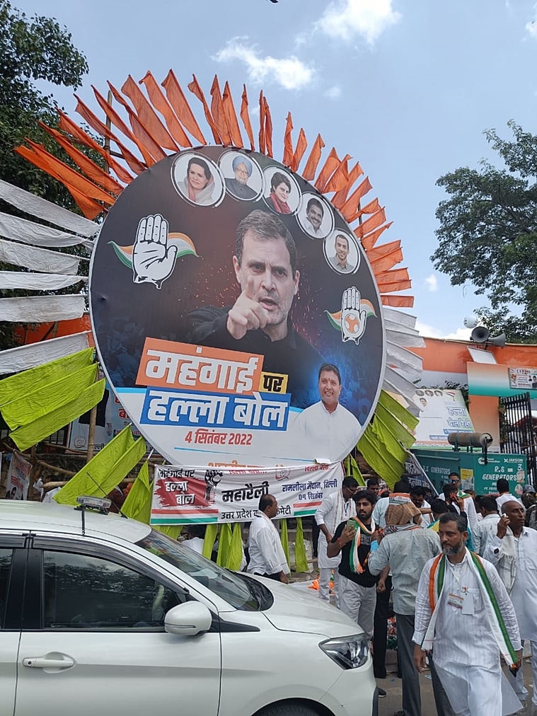 Rahul Gandhi turns poster boy: Congress rally against inflation in ...