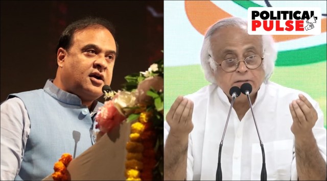Assam CM and BJP leader Himanta Biswa Sarma hit out at the Congress, while Jairam Ramesh (R) said, "the RSS and the BJP are not used to aggressive responses from the Congress." (File/Twitter)