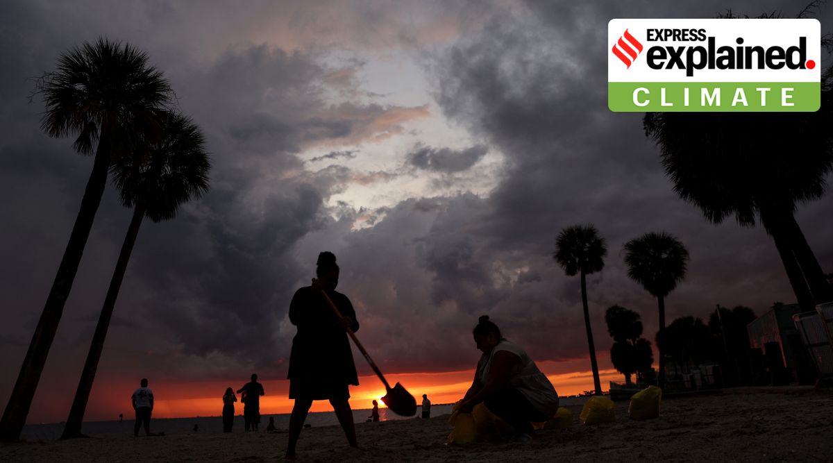 Local residents fill sandbags, as Hurricane Ian spun toward the state carrying high winds, torrential rains and a powerful storm surge, at Ben T. Davis Beach in Tampa, Florida, U.S., September 26, 2022. (Reuters Photo: Shannon Stapleton)