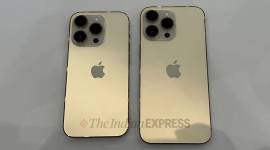 Apple's iPhone 14 Pro and iPhone 14 Pro Max are pictured here