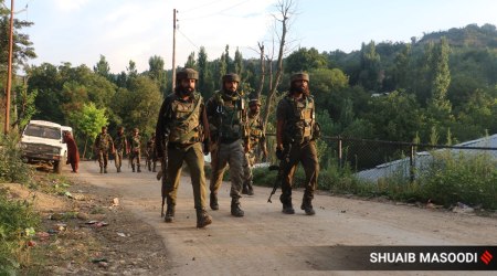 The encounter broke out in the Bomai area of Sopore town after security forces launched a cordon-and-search operation. (File Photo)