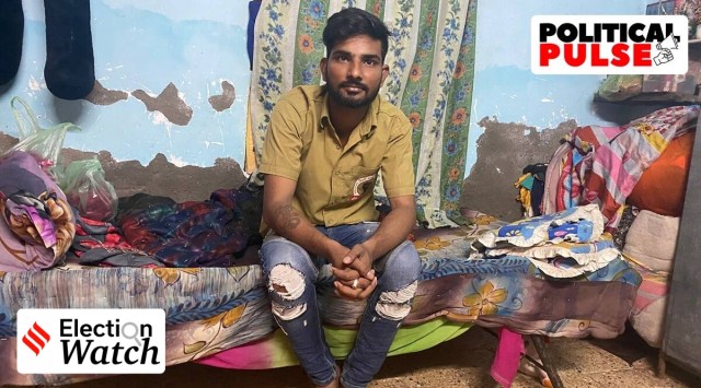 Vikram Dantani at his home in Devipujak Dantani Nagar in Ahmedabad. (Express photo)