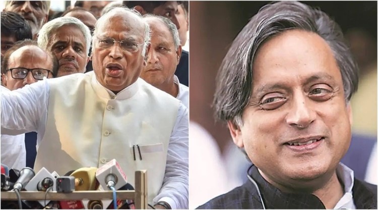 With Tripathi out of the race, the poll now is a direct fight between Mallikarjun Kharge and Shashi Tharoor. (File)
