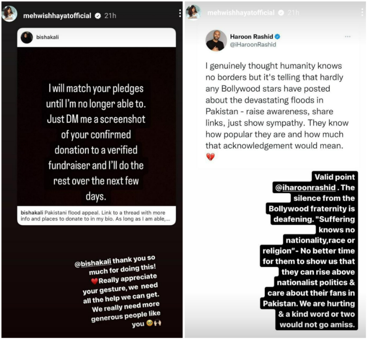 Mehwish Hayat Pakistani Xxx - Mehwish Hayat calls out Bollywood's 'deafening silence' on Pakistan flood:  'Suffering knows no nationality' | Bollywood News - The Indian Express