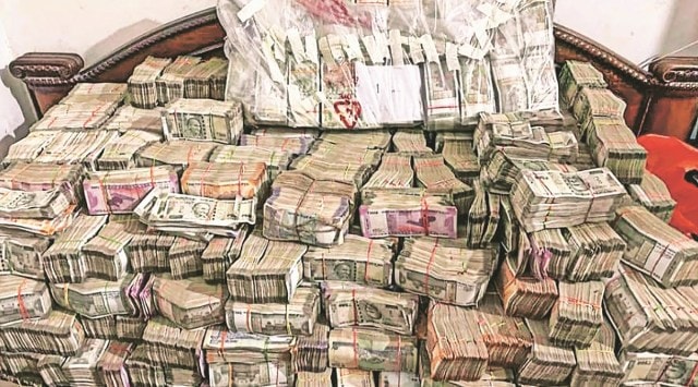 The seized cash in Kolkata. (PTI Photo)