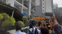 Residents protest as demolition drive begins at Noida's Grand Omaxe society
