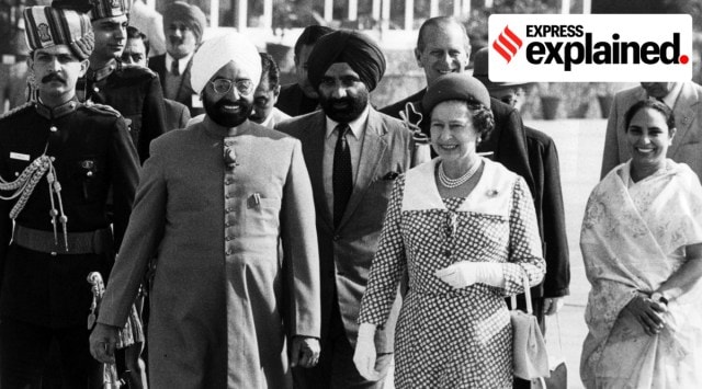 President Giani Zail and Queen Elizabeth. (Express archive photo)