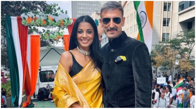 Rahul Dev poses with Mughda Godse. (Photo: Rahul Dev/Instagram)