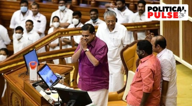 A N Shamseer in Kerala Assembly. (Photo: Facebook/A N Shamseer)