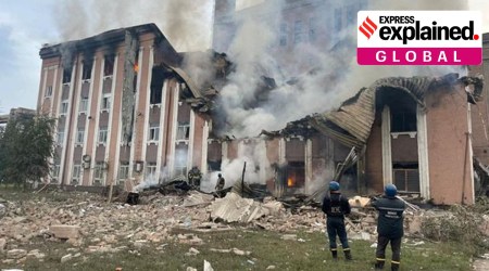 A view shows the Sloviansk Thermal Power Plant damaged by a Russian military strike, amid their attack on Ukraine, in the village of Mykolaivka, Donetsk region, Ukraine, in this handout picture released September 18, 2022. (Press service of the Donetsk Regional Military-Civil Administration/Handout via Reuters)
