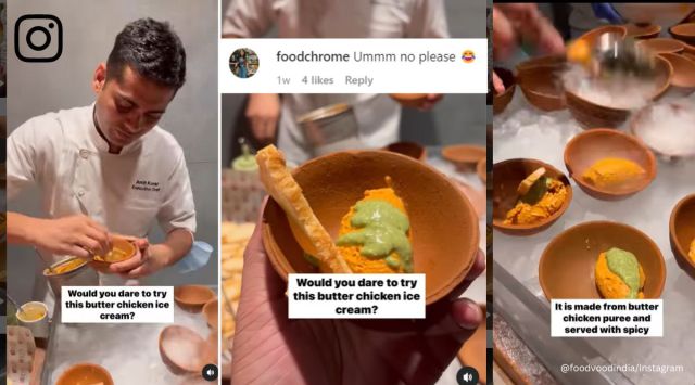 Butter chicken ice cream, ice cream, bizarre food experiment, bizarre food trends, weird foods, food bloggers, Delhi, Aloft Aerocity, New Delhi hotel, spicy, viral, trending