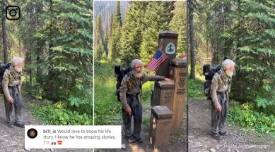 71-year-old man, 4000-km trek, trail, Pacific Crest Trail, hike, hiking, USA, inspiring, viral, trending