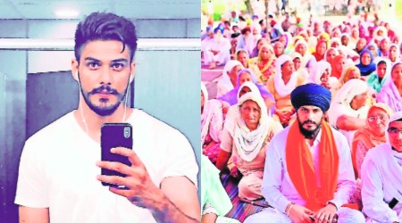 Amritpal Singh Sandhu now (Right), and when he was in Dubai. (Express
)