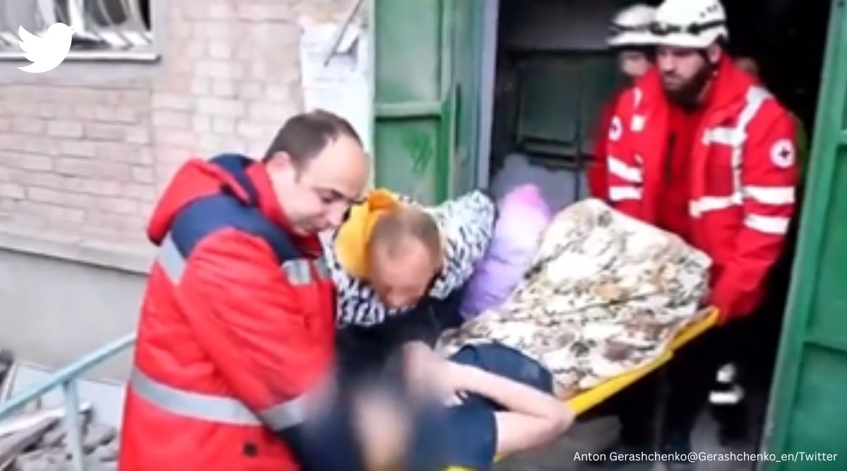 Ukraine, Ukraine boy rescue, Ukraine boy pulled out of rubble, Ukraine, Ukraine Russia war, indian express