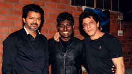 Atlee with Shah Rukh Khan and Vijay (Image: Twitter/Atlee)