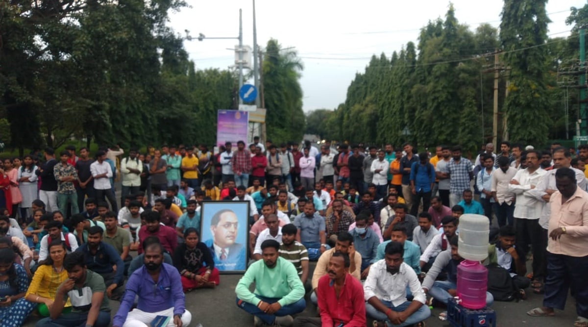 Protest At Bangalore University After BMTC Bus Runs Over Student ...