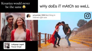 Bhojpuri version of Kesariya, Brahmastra, Ranbir Kapooor, Alia Bhatt, Lollypop Lagelu, Brahmastra: Part One – Shiva, Bollywood, Instagram Reels, Dil Dooba, Hindi songs, viral, trending, Indian Express