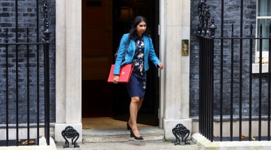 British Secretary of State for the Home Department Suella Braverman exits Number 10 Downing Street on the day of a cabinet meeting, in London, Britain, October 26, 2022. (REUTERS)