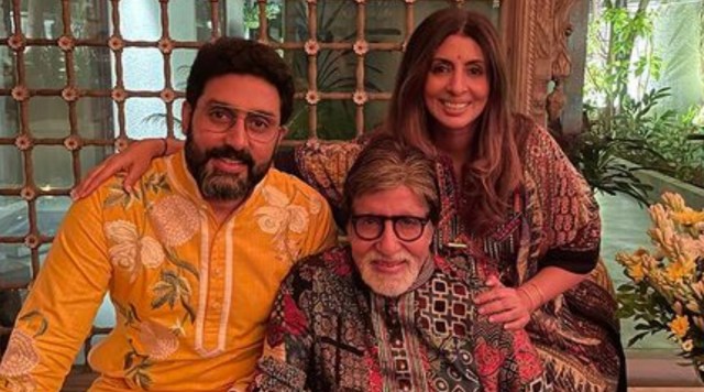 amitabh bachchan- shweta bachchan- abhishek bachchan