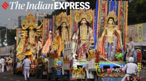 Durga Puja carnival, West Bengal Durga Puja, West Bengal Durga Puja carnival, Durga Puja carnival pictures, UNESCO heritage tag Durga Puja, indian express news