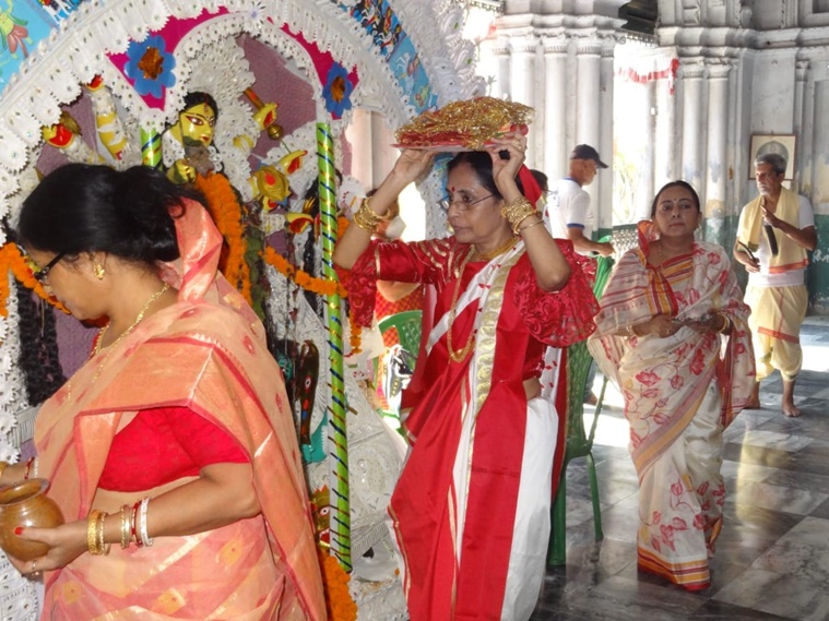 Durga Puja, Durga Puja 2022, Durga Puja rituals, Durga Puja celebrations, Durga Puja in suburbs villages of West Bengal, eye 2022, sunday eye, indian express news
