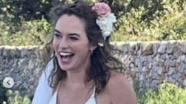 Lena Headey, Lena Headey wedding, Lena Headey wedding gown, Lena Headey wedding fashion, Lena Headey and Marc Menchaca, Game of Thrones reunion, indian express news