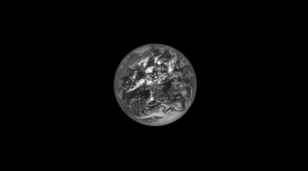 NASA's Lucy's image of the Earth from 620,000 kilometres away