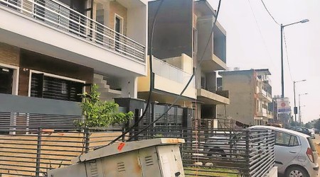 A damaged duct for underground power lines in Aerocity