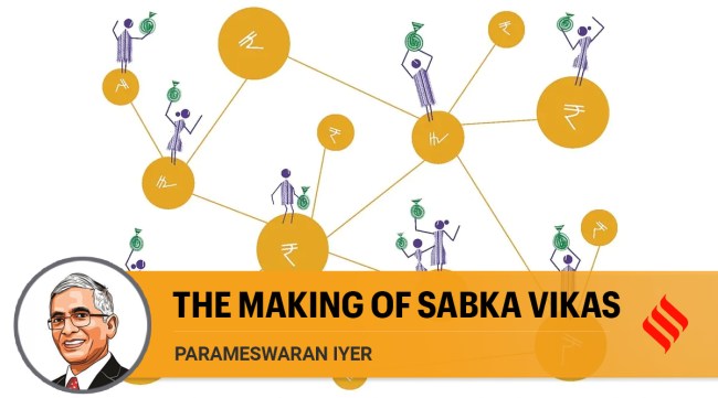 The Aadhar-enabled Payment System and Unified Payment Interface further expanded interoperability and private sector participation. (Illustration by C R Sasikumar)