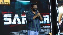 PS Mithran at the trailer launch of Sardar (PR Image)