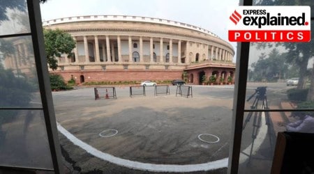 Parliament building in New Delhi.