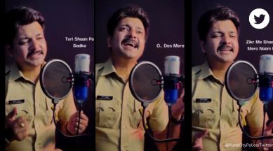 Pune cop sings Desh Mere, Bhuj: The Pride of India, Arijit Singh, policeman sings song, Sagar Ghorpade, constable, soulful voice, viral, trending