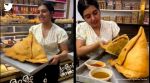 Harsh Goenka, giant samosa, samosa, 8 kg samosa, samosa video, large samosa video, indian express