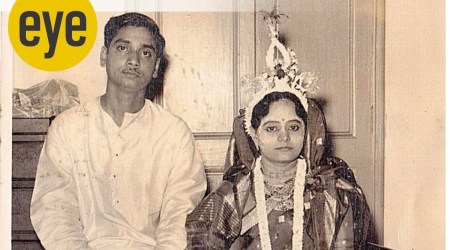 Chandana Dutta and her husband Ajit Kumar Dutta at their wedding in 1956