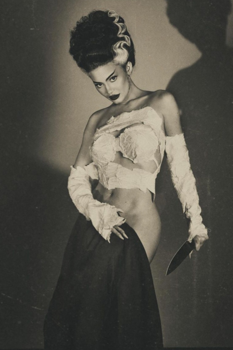 Kylie Jenner deslumbra como la 'Novia de Frankenstein' con un disfraz de Jean Paul Gaultier para Halloween