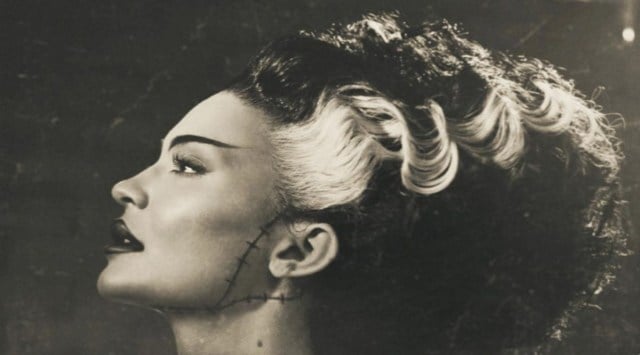 Kylie Jenner dressed up as the Bride of Frankenstein for Halloween this year.

(Source: Kylie Jenner/Instagram)