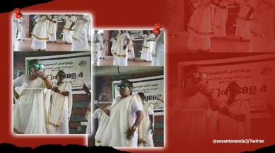 senior women dancing, senior women dancing video, elderly women dancing , Kerala, indian express