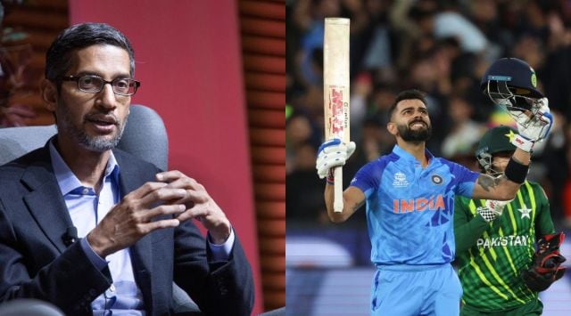 Google CEO Sundar Pichai says he celebrated Diwali by watching the masterclass of Virat Kohli (right) in the last three overs again in the morning.