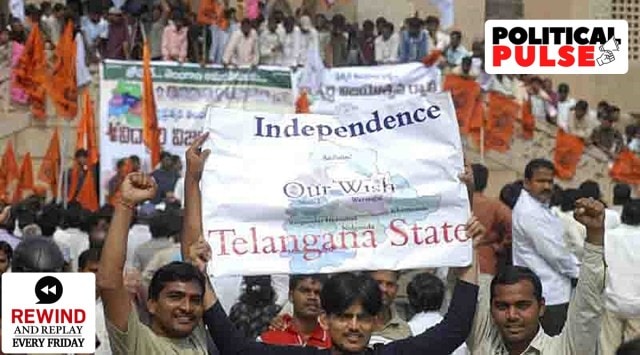 Supporters of the Telangana movement celebrate after the central government's decision to initiate the process of creating a separate Telangana state from Andhra Pradesh, at Osmania Universaity in Hyderabad. (Express archives)