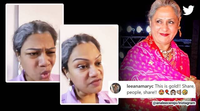 Jaya Bachchan, Jaya Bachchan imitation, Jaya Bachchan lashes at papparazzi, Jaya Bachchan mimickry, indian express