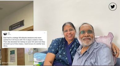 kidney transplant, woman donates kidney to husband, husband-wife, Twitter, dialysis sessions, Kochi, Kerala, viral, trending, Indian Express
