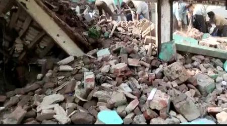 The Amravati Municipal Corporation had issued a notice for the demolition of the building in July this year as it had become old and dilapidated. (ANI)