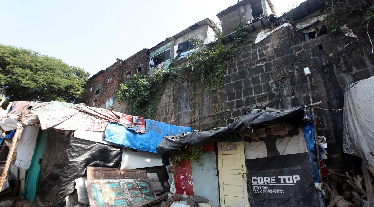 In November 2021, the BMC carried out a survey to determine the number of encroachments in the Mahim Fort precinct that will have to be demolished for the project. (Express photo by Prashant Nadkar)
