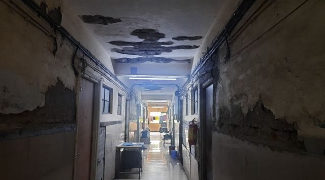 The 500-odd PG students in the hostel who played a pivotal role during the Covid-19 pandemic are living in constant fear. (Express photo by Rupsa Chakraborty)