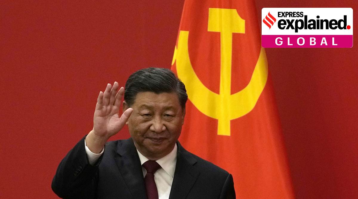 Chinese President Xi Jinping waves at an event to introduce new members of the Politburo Standing Committee at the Great Hall of the People in Beijing on Oct. 23, 2022. (AP Photo/Andy Wong, File)