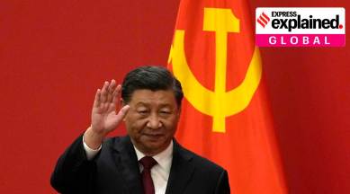 Chinese President Xi Jinping waves at an event to introduce new members of the Politburo Standing Committee at the Great Hall of the People in Beijing on Oct. 23, 2022. (AP Photo/Andy Wong, File)